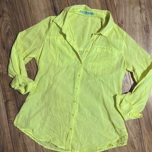 maurices bright yellow button down❣️